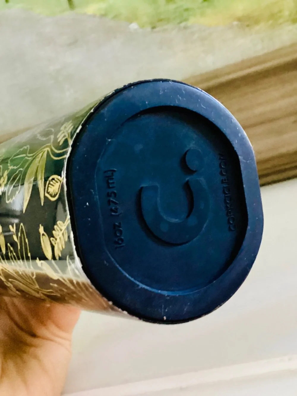 Corkcicle x Rifle Paper Black Gold Floral Queen Ann Canteen 16 Oz Tumbler Bottle